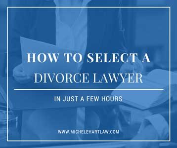 How to select a divorce attorney in just a few hours